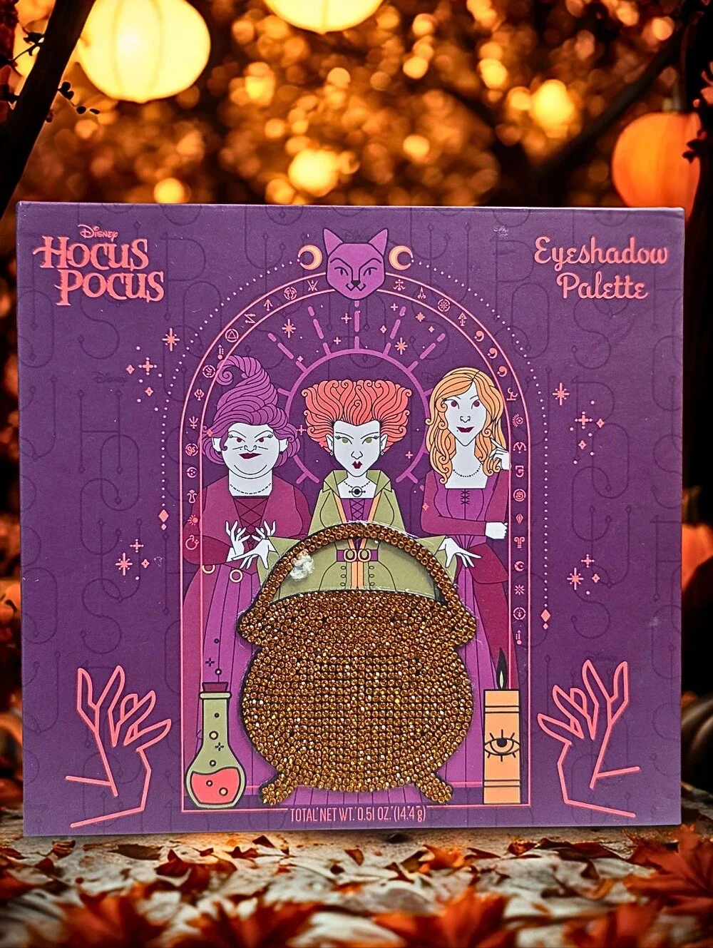 Disney Hocus Pocus Eyeshadow Palette + 2 Lip Balms Halloween Beauty Bundle
